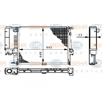 Motor Su Radyatörü E30 E36 [M40 M43 M50 M52] Man.Şanz; AC+/-